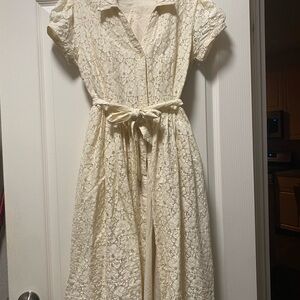 Apt. 9 Cream Lace Midi Dress